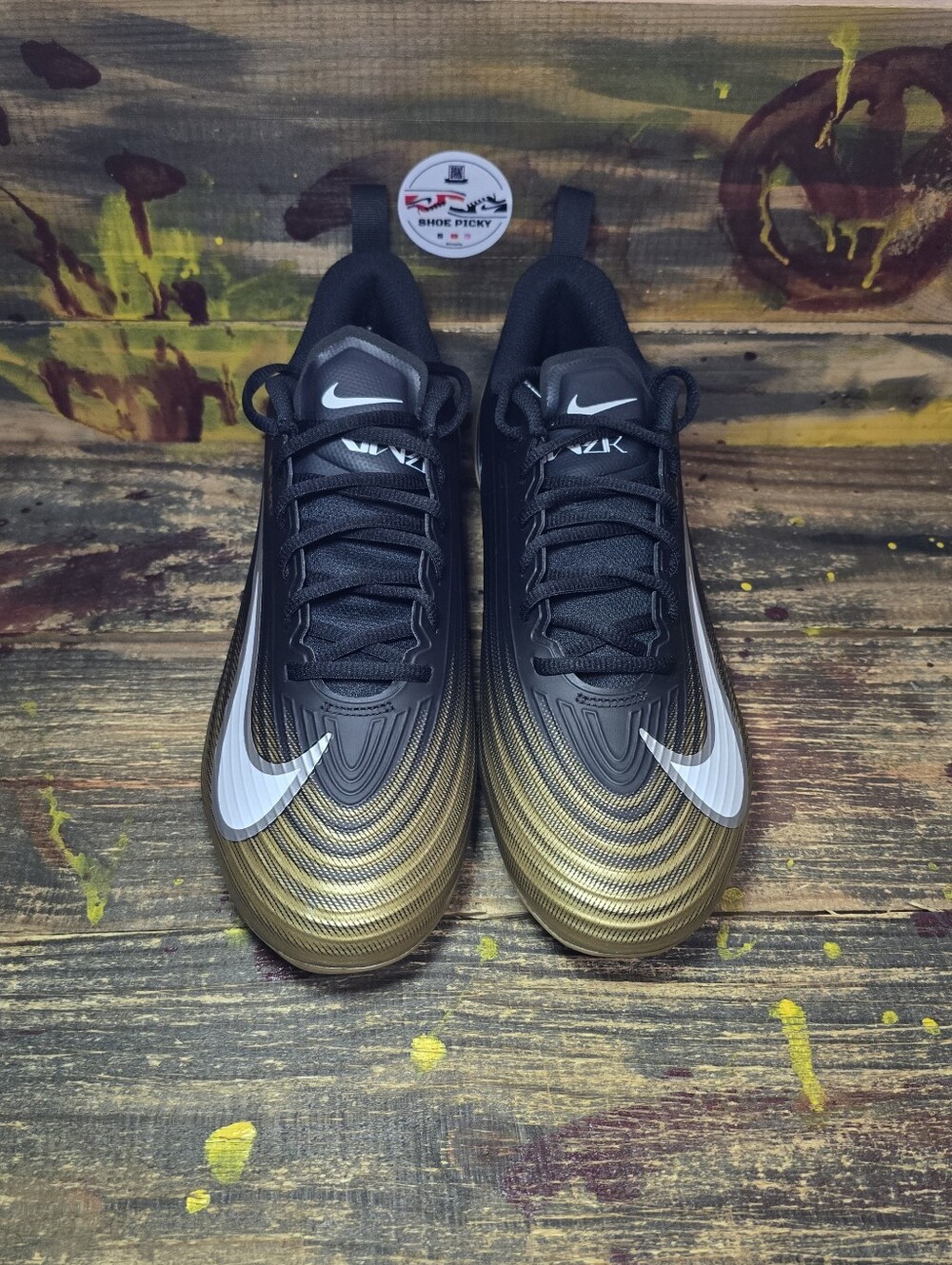 Nike Air Vapor Speed 3 Football Cleats Black Gold FB3303-003 Men's Size 11, 12 - Picture 2 of 9